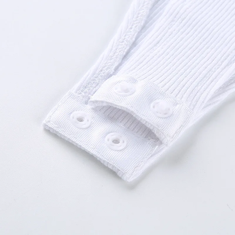 White Strappy Bodysuit Sexy Backless Ribbed Bodysuit Romper string femme sexy Sleeveless Tank Top gloved bodysuit Body Female