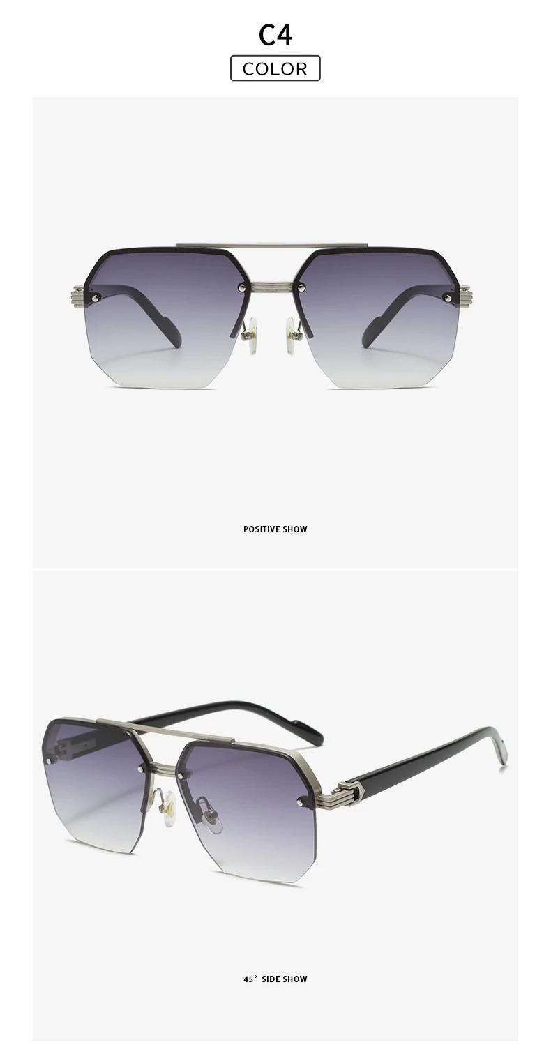 New Fashion Sunglasses Cool Men Vintage Brand Design Metal Square Sun Glasses Women Shades UV400 Oculos De Sol