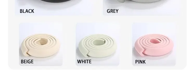 2M Child Bumper Strips Baby Safety Anti-collision Soft Table Edge L-shaped Protector Strip Safety Table Corner Protection Strips