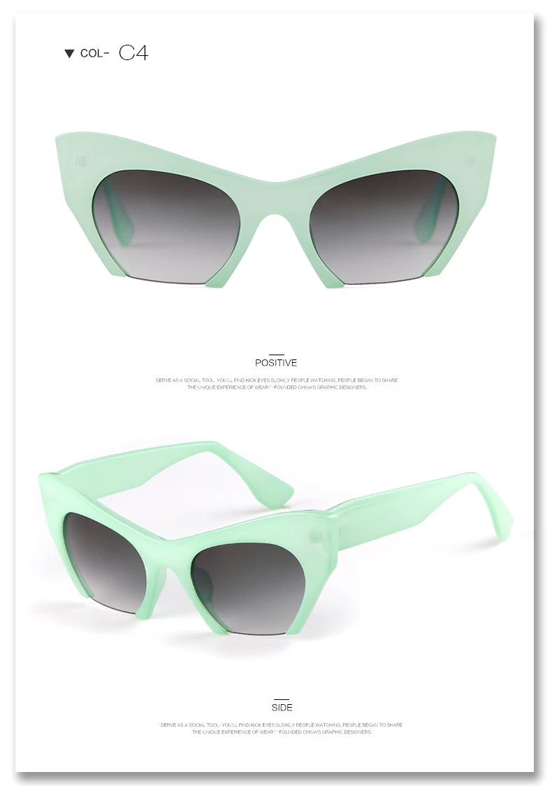 WHO CUTIE Women Cat Eye Sunglasses Brand Designer Female Oversized Half Frame Pink Leopard Sun Glasses CE Lens Shades OM703