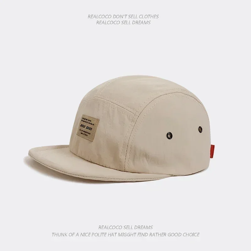 Japanese 5 Panel Quick-drying Breathable Short Brim Baseball Cap Men Women Face Small Soft Top Hip-hop Cap Women Soft Brim Hat