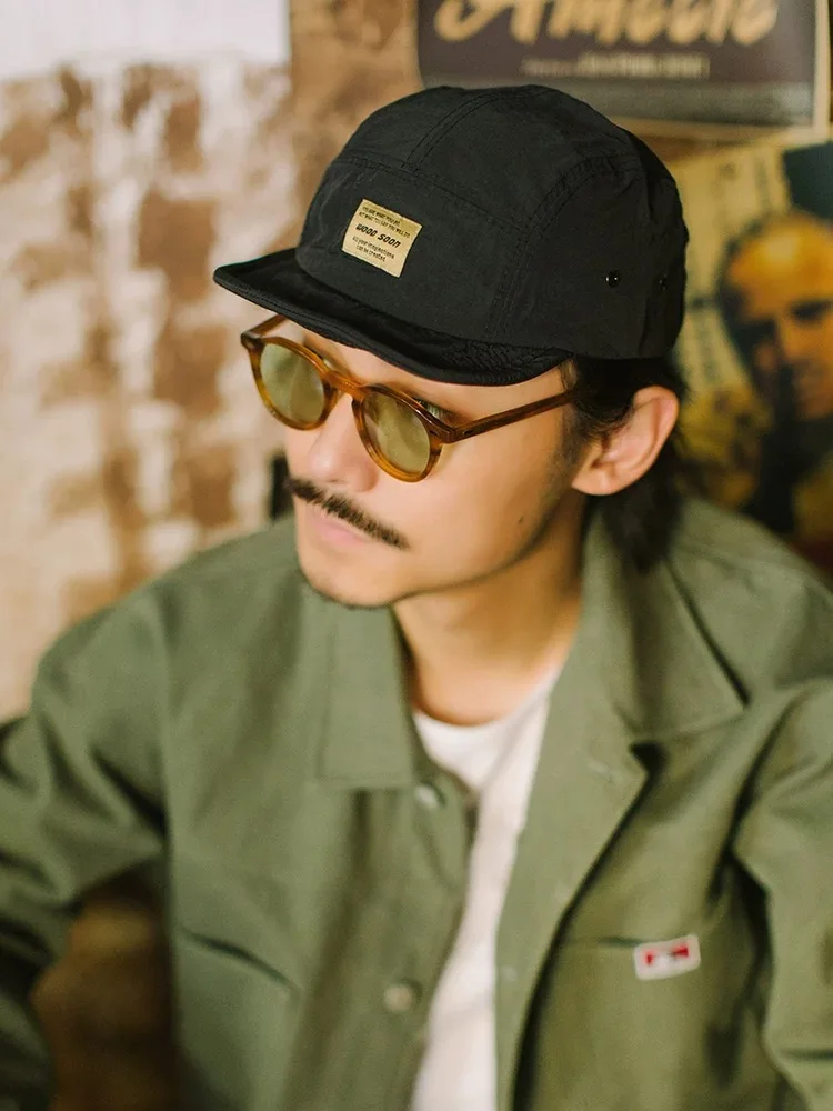 Japanese 5 Panel Quick-drying Breathable Short Brim Baseball Cap Men Women Face Small Soft Top Hip-hop Cap Women Soft Brim Hat