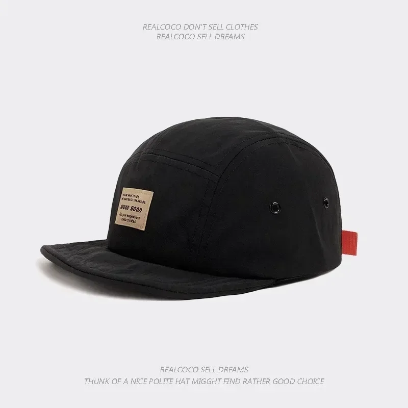 Japanese 5 Panel Quick-drying Breathable Short Brim Baseball Cap Men Women Face Small Soft Top Hip-hop Cap Women Soft Brim Hat