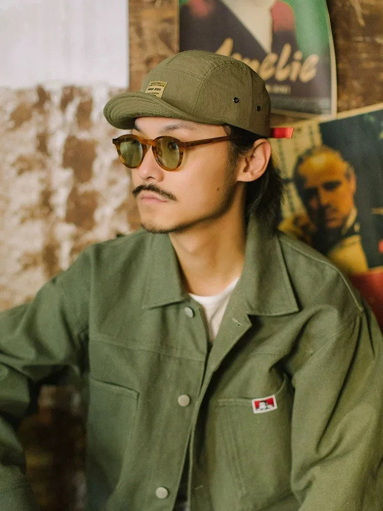 Japanese 5 Panel Quick-drying Breathable Short Brim Baseball Cap Men Women Face Small Soft Top Hip-hop Cap Women Soft Brim Hat