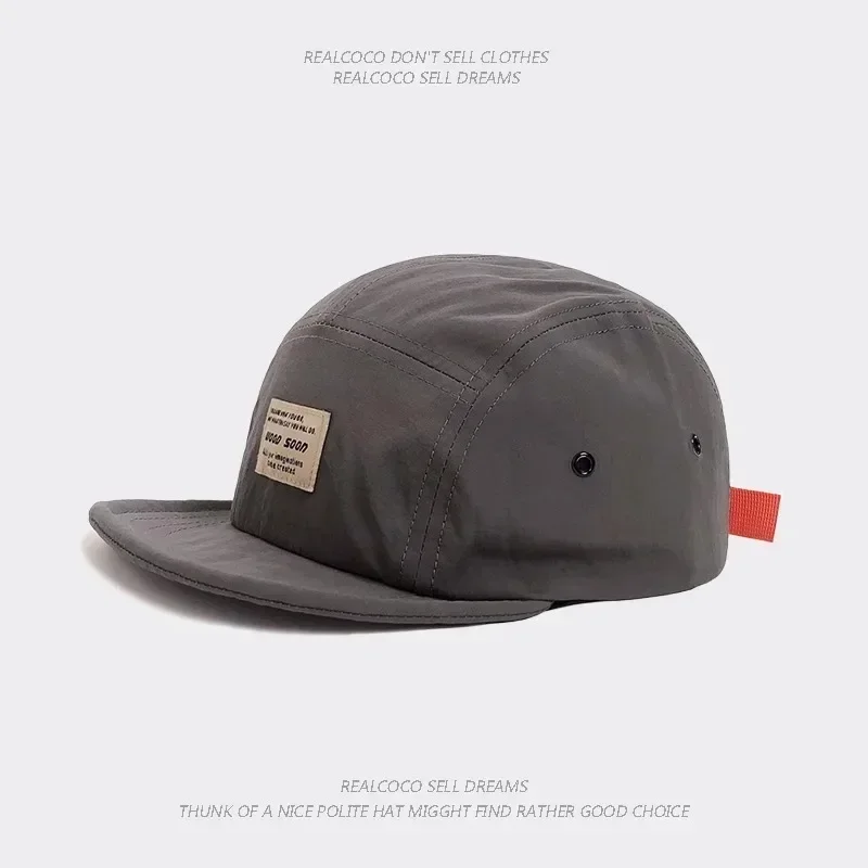 Japanese 5 Panel Quick-drying Breathable Short Brim Baseball Cap Men Women Face Small Soft Top Hip-hop Cap Women Soft Brim Hat