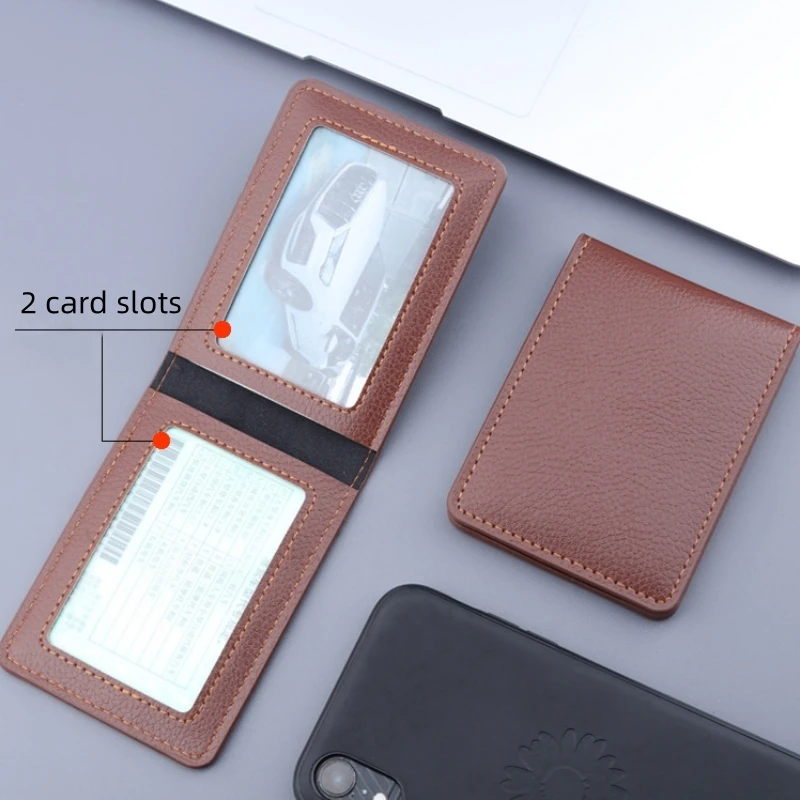 2/4/6/8card slots Pu Leather Driver License Holder On Cover For Car Driving Documents Business Id Pass Certificate Folder Wallet