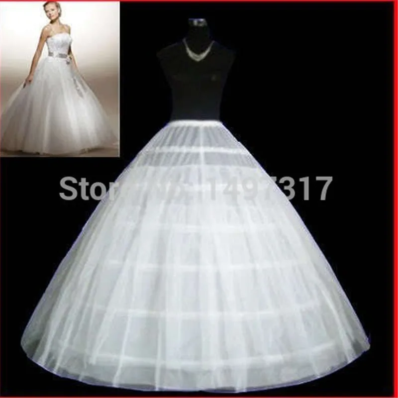 Full Shape Hoop Skirt 5 Ruffles Layers Ball Gown Petticoat Underskirt Slip for Wedding Dress Adjustable Waist