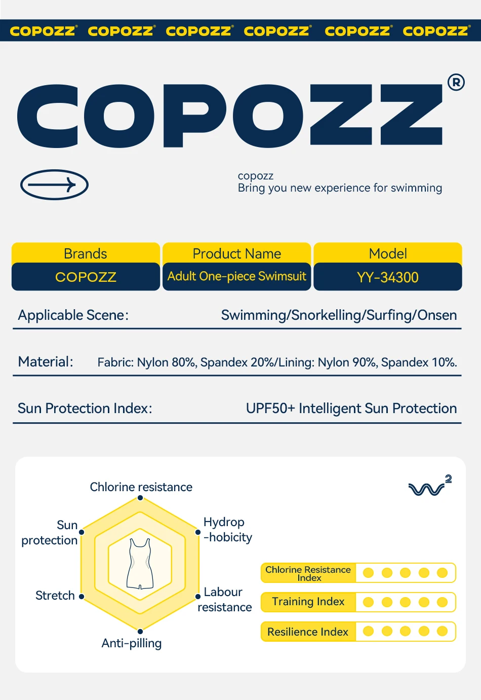 COPOZZ New Sleeveless Swimsuit Women One Piece Rash Guard Surf Bodysuit Female Swimwear Girl Monokini Bath Swimming Wear UPF 50+