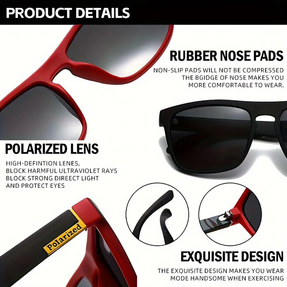 Polarized UV Protection Sunglasses Anti Glare Sun Shades For Summer Party Vacation Travel Driving Fishing