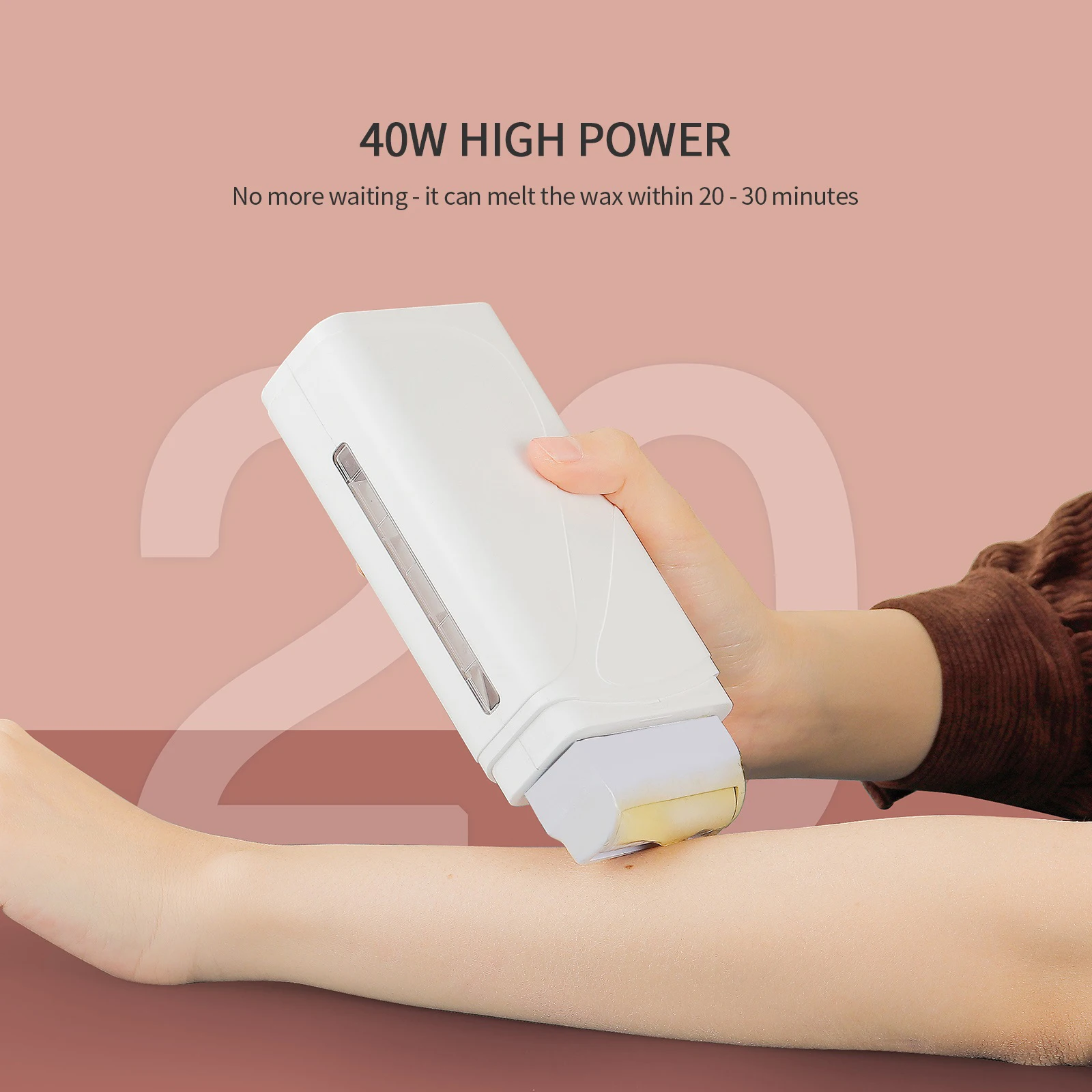 Foreverlily Portable Wax Roller Machine Electric Wax Warmer Depilatory Wax Heater Waxing Leg Warmer Hair Removal Roll On Wax
