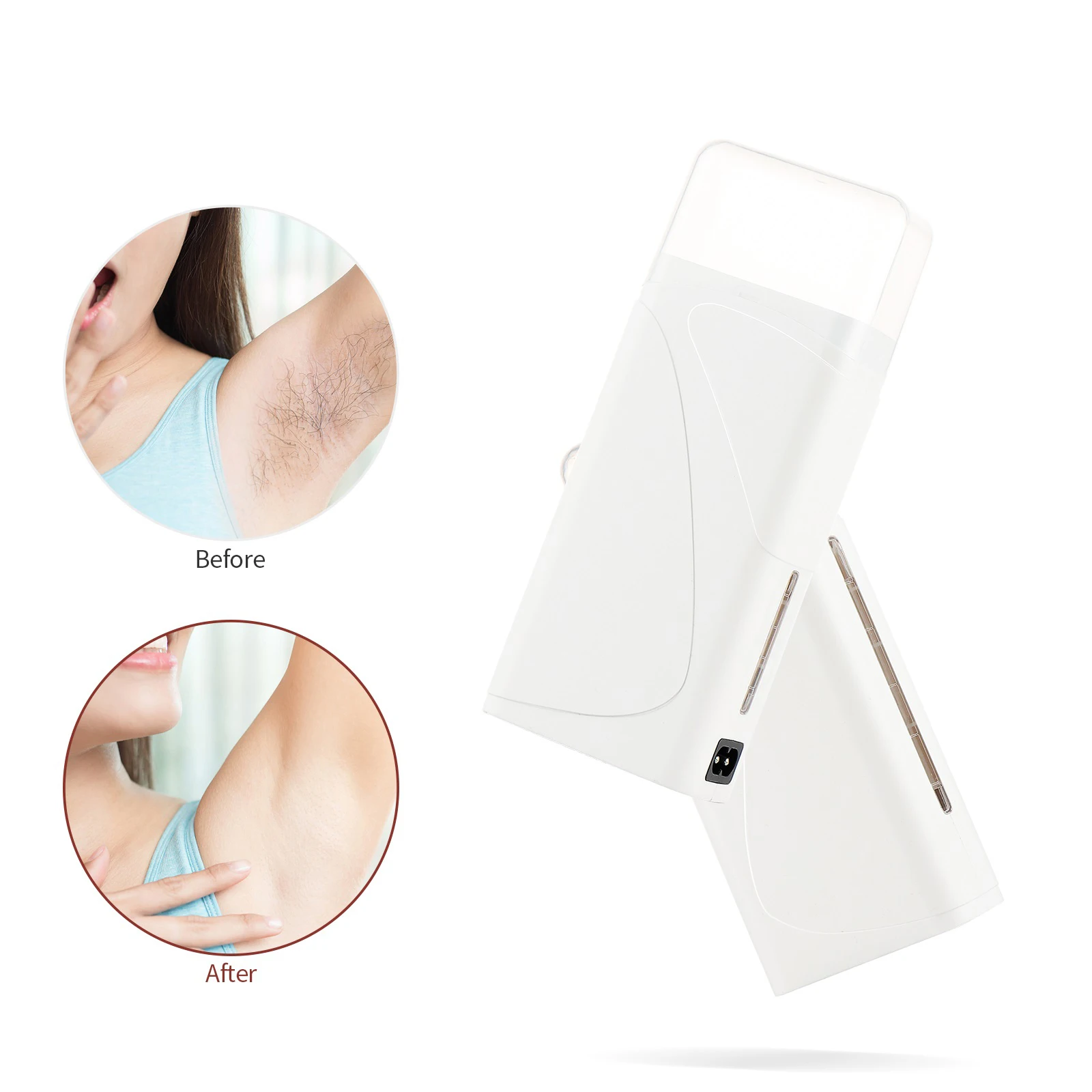 Foreverlily Portable Wax Roller Machine Electric Wax Warmer Depilatory Wax Heater Waxing Leg Warmer Hair Removal Roll On Wax