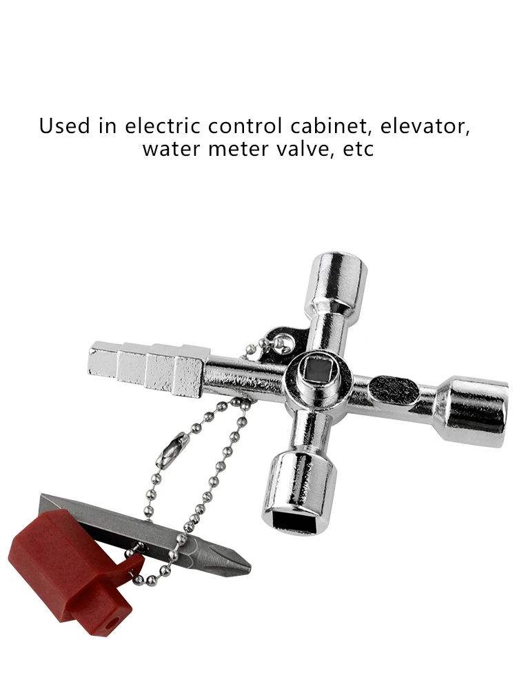 New 5 In 1 Cross Square Triangle Train Electrical Cabinet Elevator Key