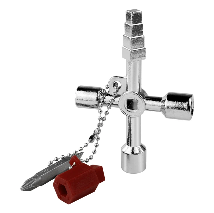 New 5 In 1 Cross Square Triangle Train Electrical Cabinet Elevator Key