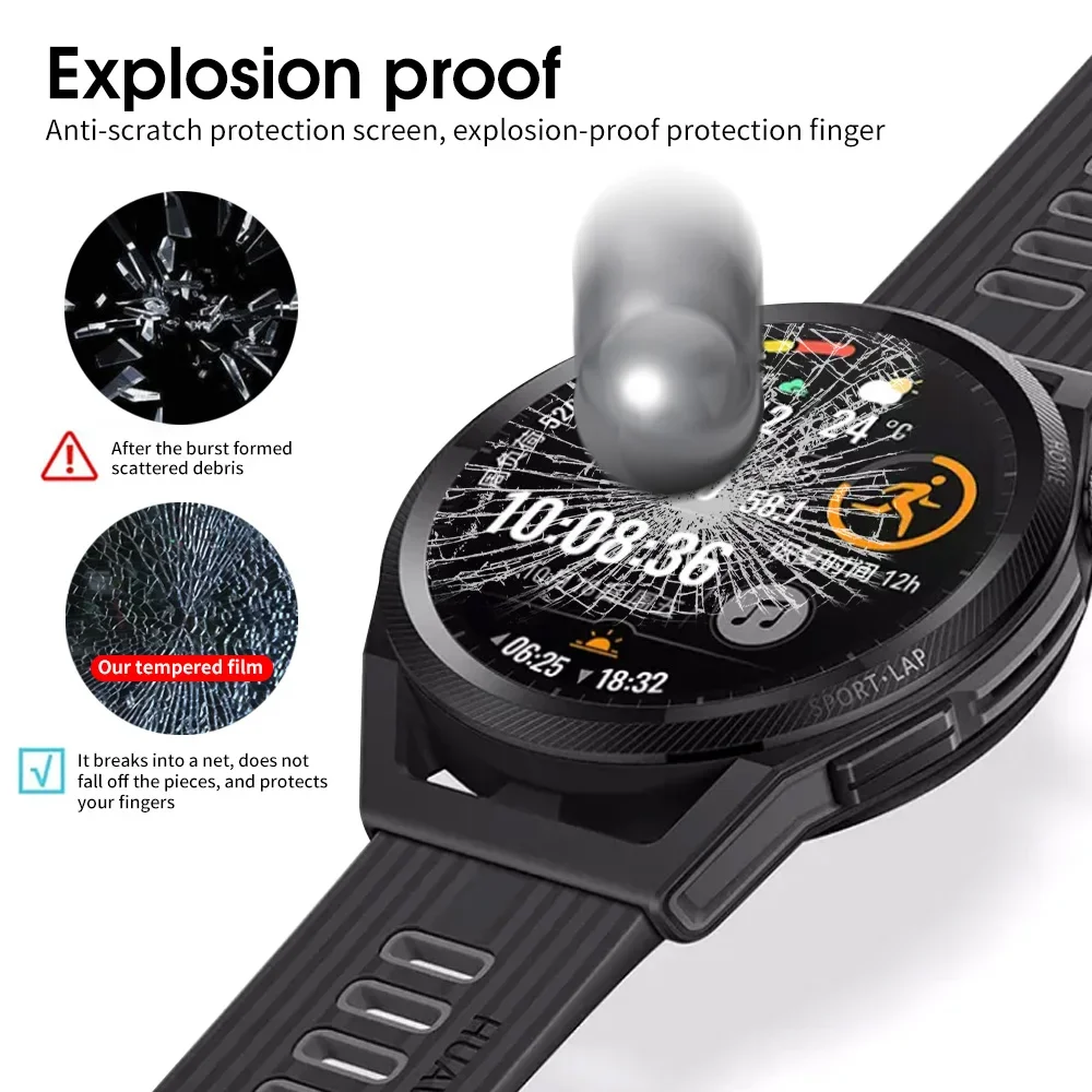 Tempered Glass for Huawei Watch GT 2 3 4 GT2 GT3 Pro 46mm GT Runner Smartwatch Screen Protector Explosion-Proof Film Accessories