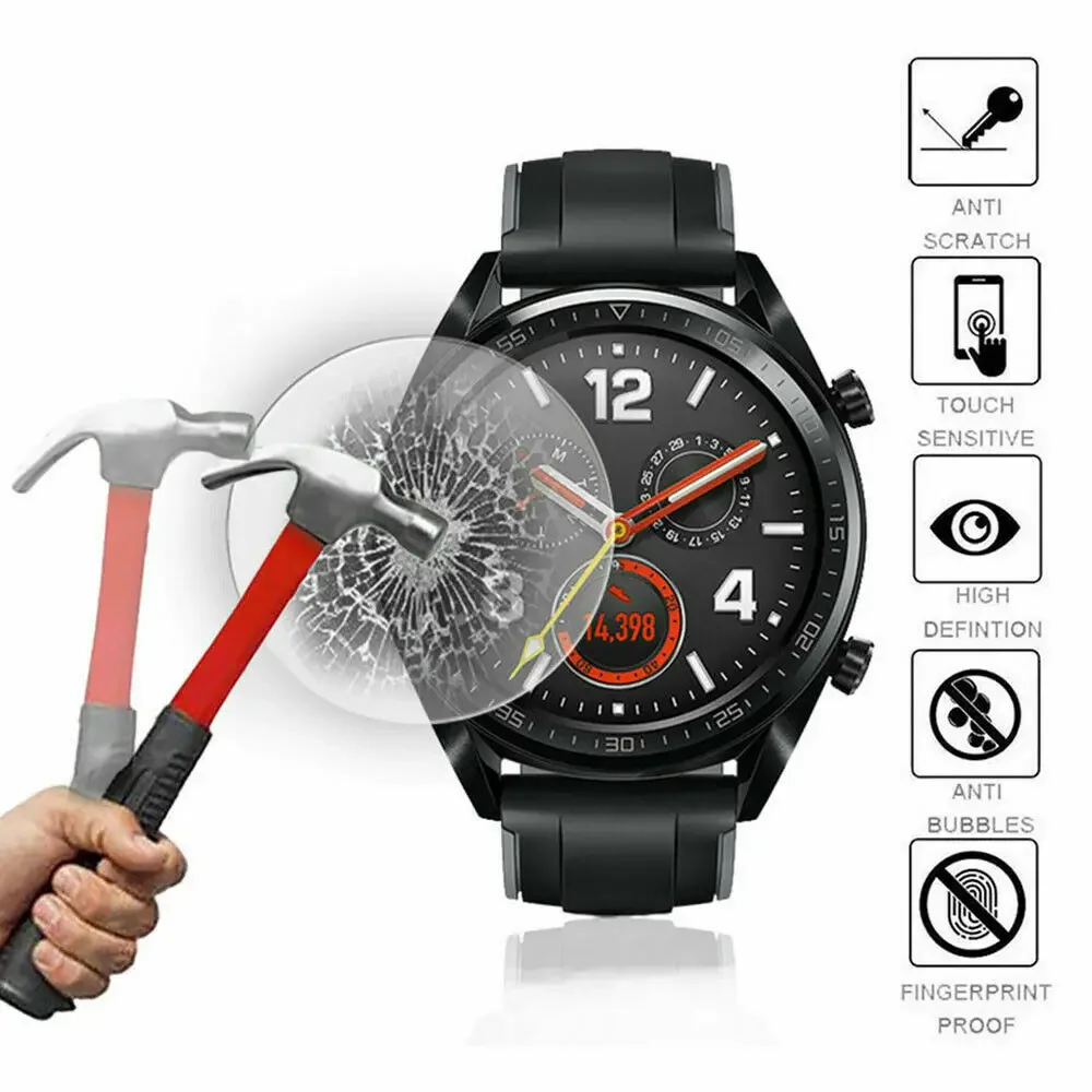 Tempered Glass for Huawei Watch GT 2 3 4 GT2 GT3 Pro 46mm GT Runner Smartwatch Screen Protector Explosion-Proof Film Accessories