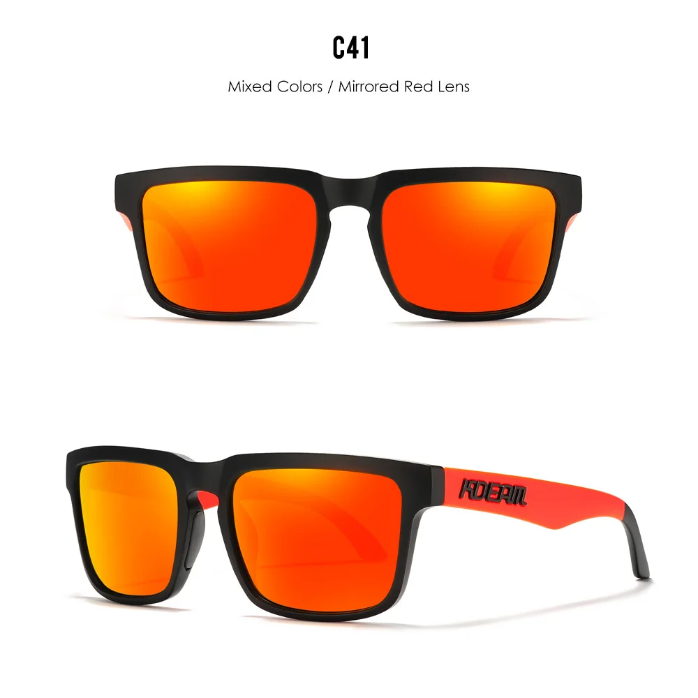 2025 Kdeam New Polarized Sunglasses for Men Women Fashion Unisex Brand Trendy Outdoor Eyewear For Couple Red Lens