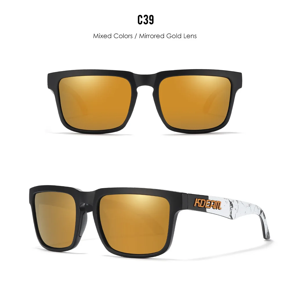 2025 Kdeam New Polarized Sunglasses for Men Women Fashion Unisex Brand Trendy Outdoor Eyewear For Couple Red Lens