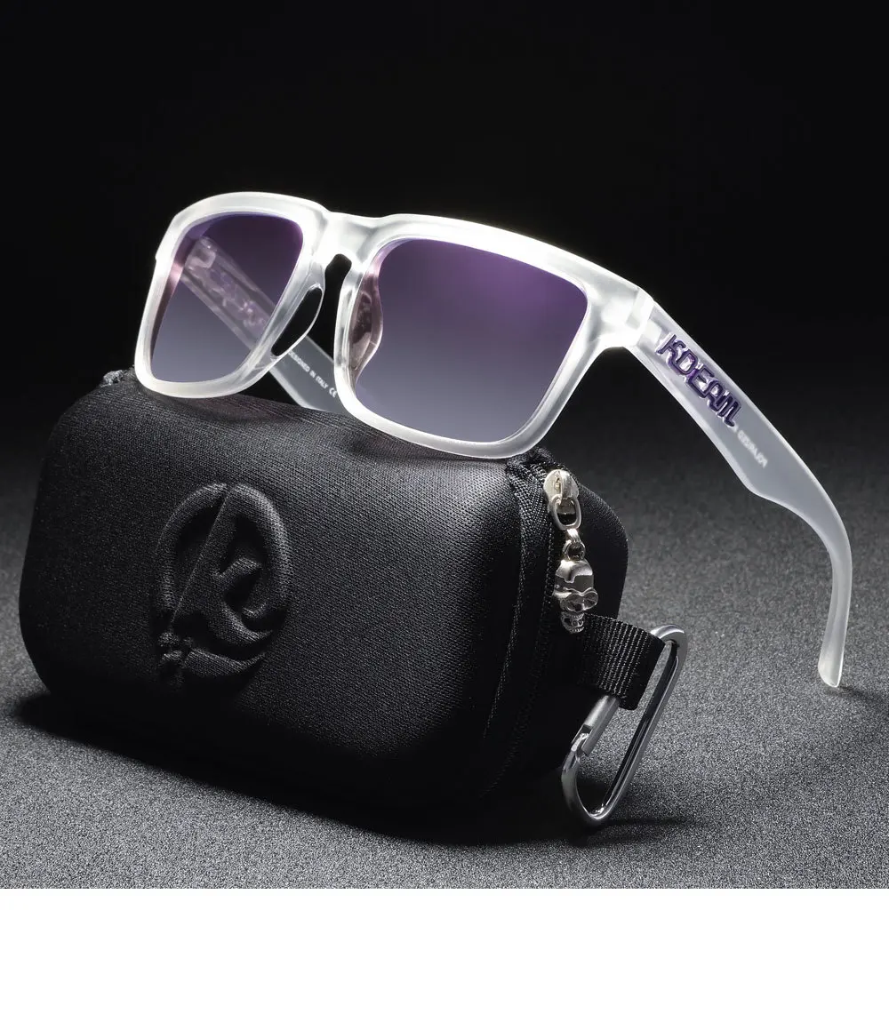 2025 Kdeam New Polarized Sunglasses for Men Women Fashion Unisex Brand Trendy Outdoor Eyewear For Couple Red Lens