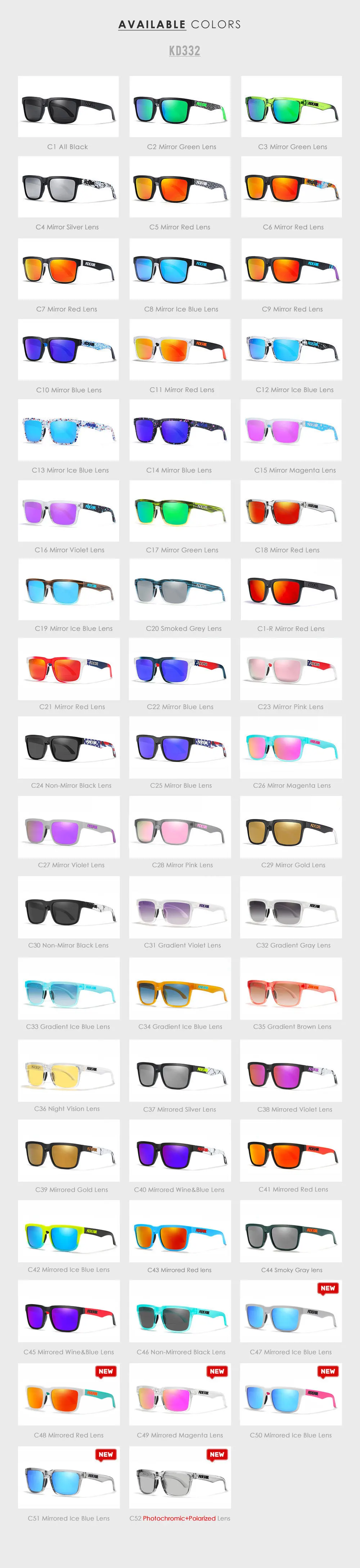 2025 Kdeam New Polarized Sunglasses for Men Women Fashion Unisex Brand Trendy Outdoor Eyewear For Couple Red Lens