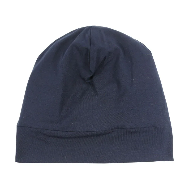 Satin Lined Hair Bonnet Hat For Women Men Bamboo Cotton Elastic Night Sleeping Cap Silk Skullies Beanie Hat Curly Hair Headwrap