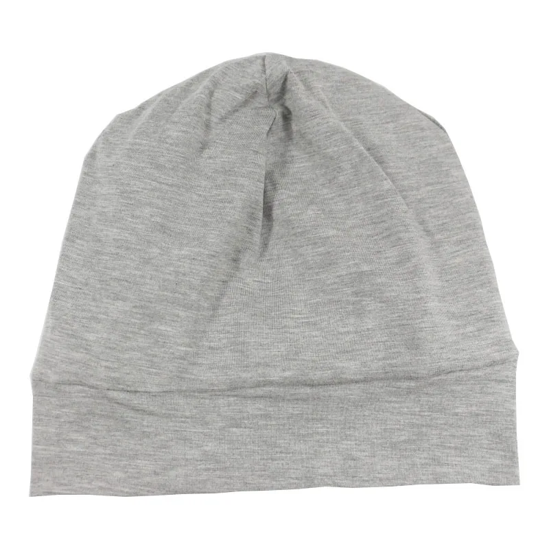 Satin Lined Hair Bonnet Hat For Women Men Bamboo Cotton Elastic Night Sleeping Cap Silk Skullies Beanie Hat Curly Hair Headwrap