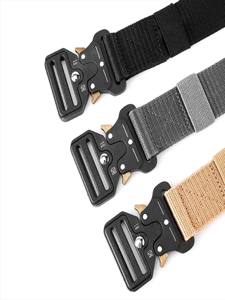 1pc 120cm Men's Nylon Sports Tactical Belts Black Gray Green Corset Belt for Men