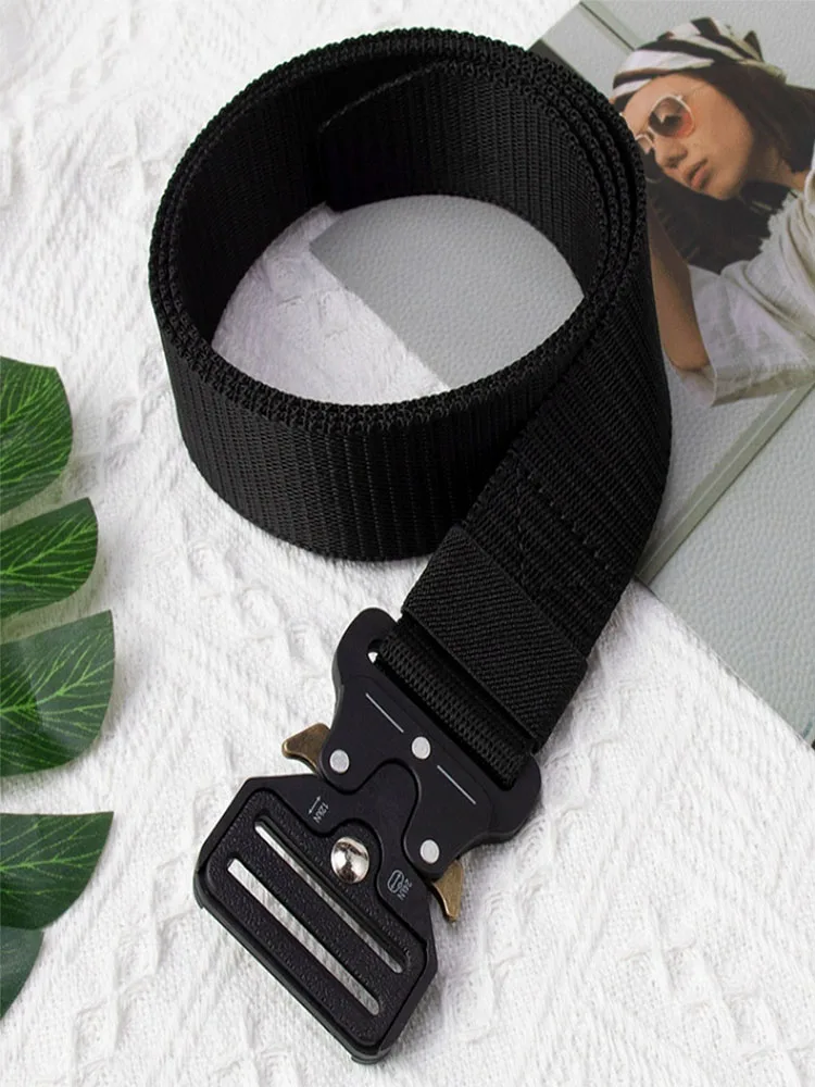 1pc 120cm Men's Nylon Sports Tactical Belts Black Gray Green Corset Belt for Men