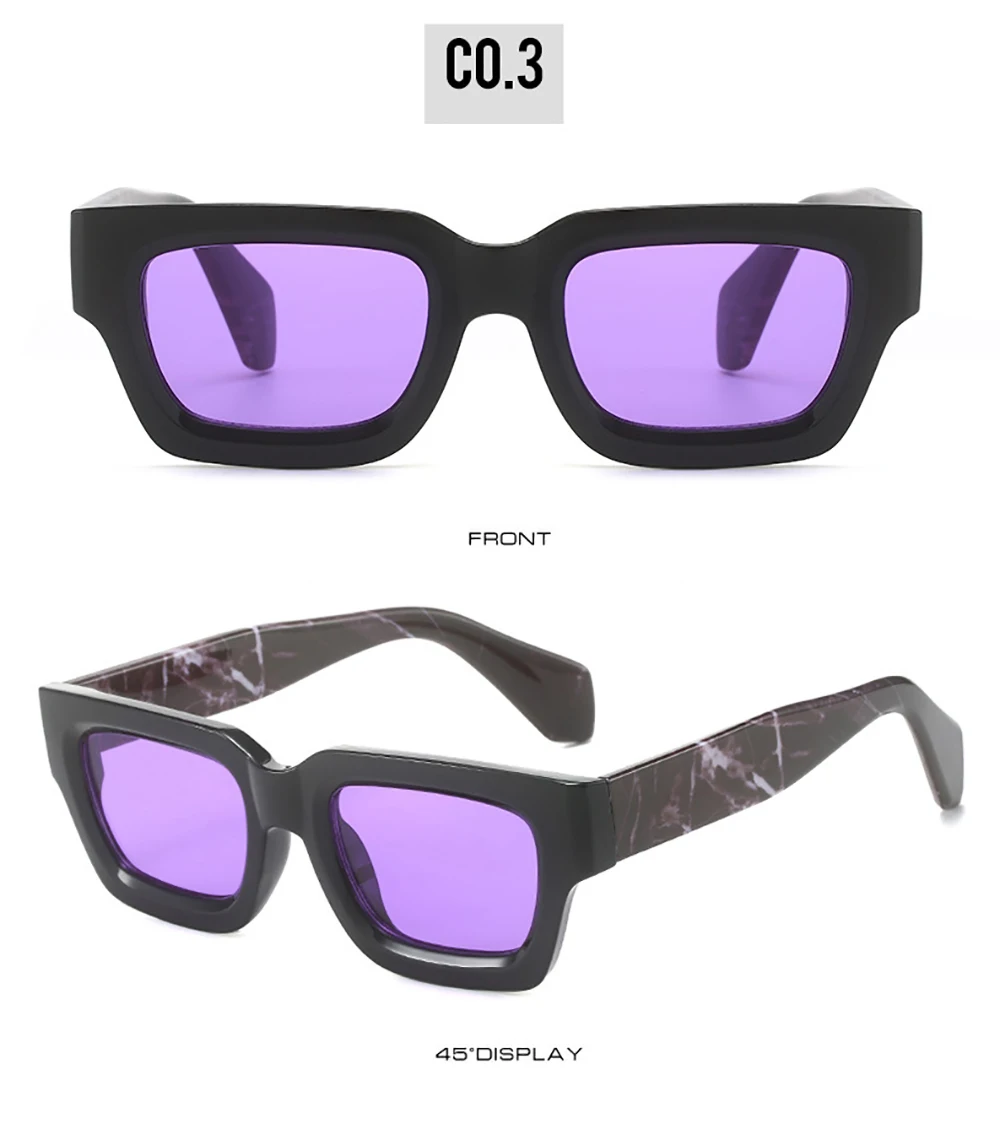 KLASSNUM Retro Square Men Sunglasses Women Brand Design Punk Sun Glasses Classic Eyewear UV400 Shades Trendy Goggles 2026 New In