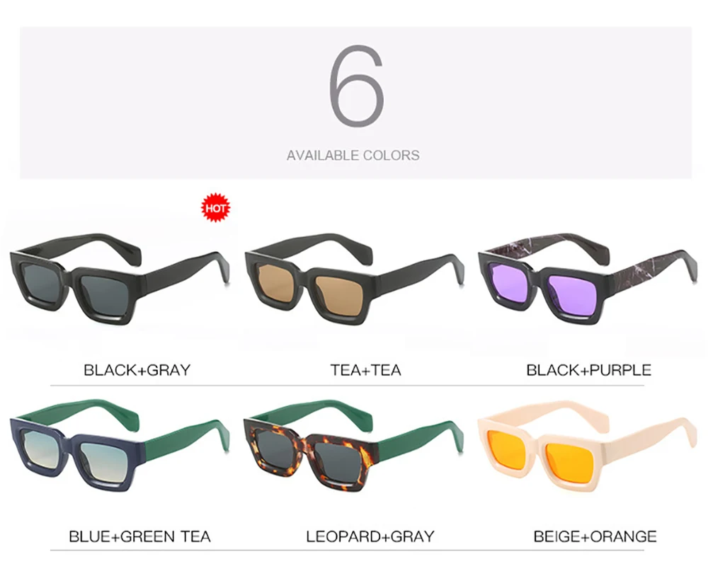 KLASSNUM Retro Square Men Sunglasses Women Brand Design Punk Sun Glasses Classic Eyewear UV400 Shades Trendy Goggles 2026 New In