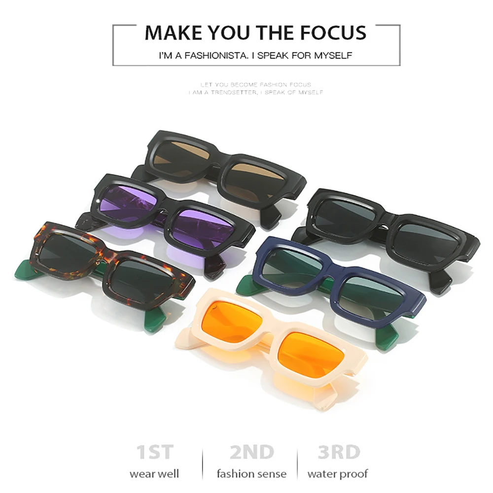 KLASSNUM Retro Square Men Sunglasses Women Brand Design Punk Sun Glasses Classic Eyewear UV400 Shades Trendy Goggles 2026 New In