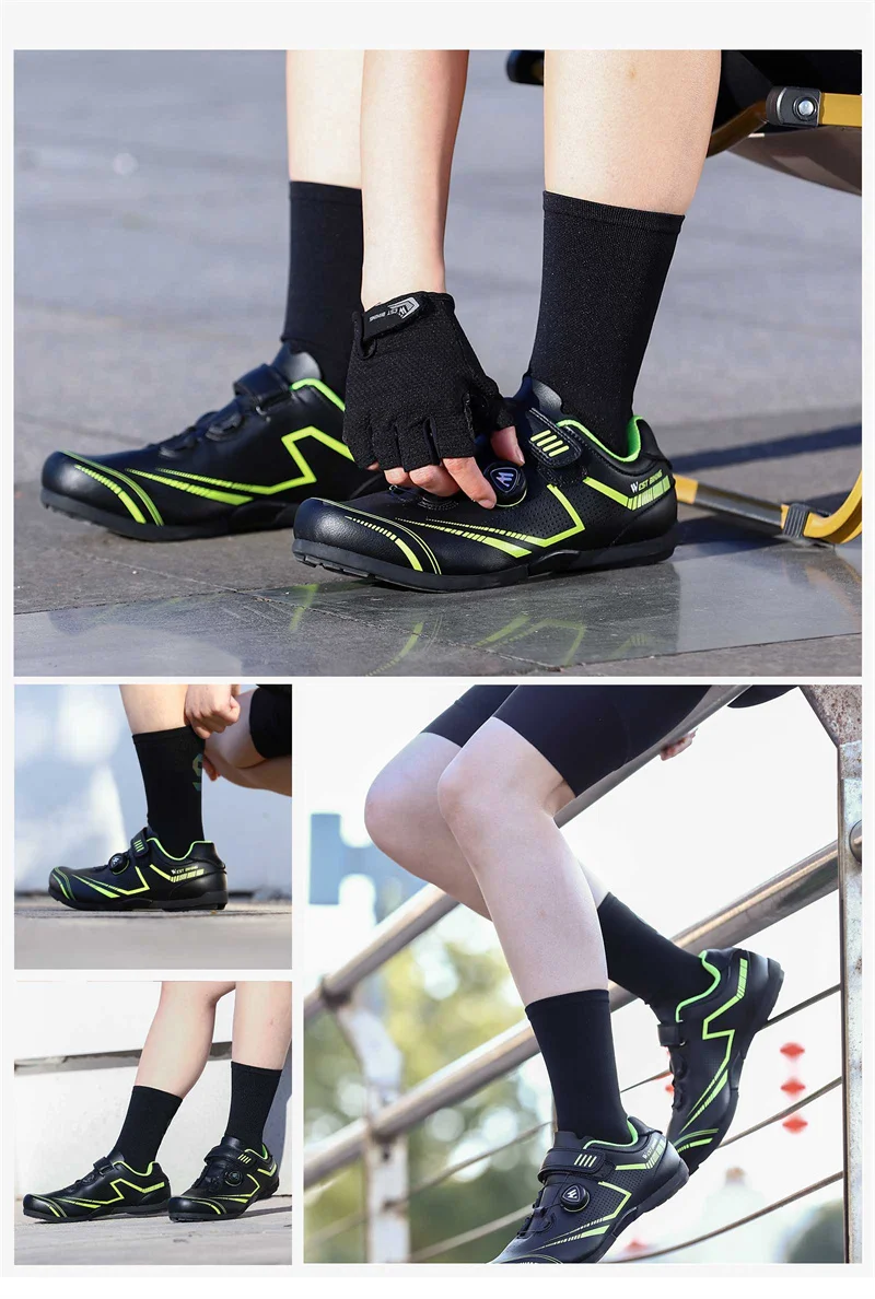 WEST BIKING Professional Cycling Breathable Socks Bicycle Racing Compression Socks Men Soccer Basketball Sports Reflective Socks