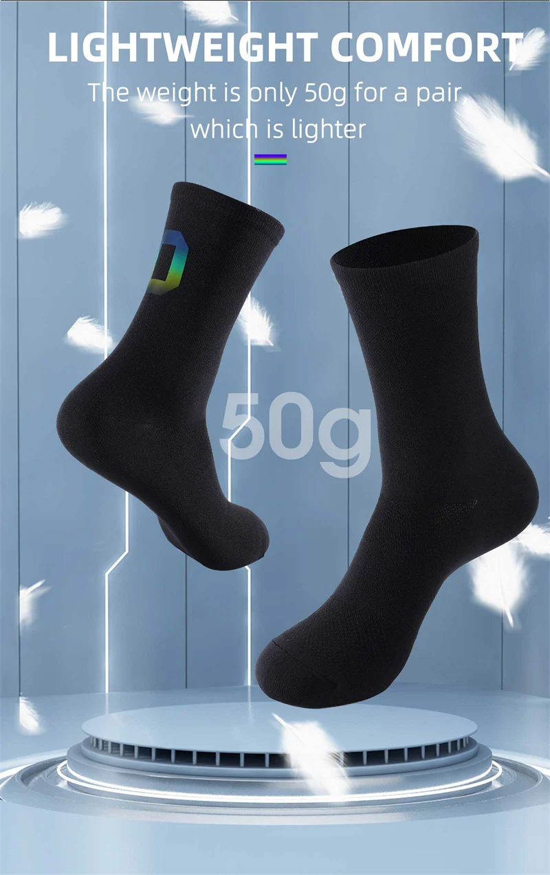 WEST BIKING Professional Cycling Breathable Socks Bicycle Racing Compression Socks Men Soccer Basketball Sports Reflective Socks