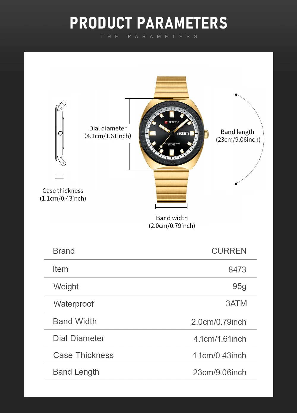 CURREN Luxury Factory Watch Men Calendar Sport Military Male Clock Brand Luxury Origianl PU Leather Steel Band Wristwatch 8208