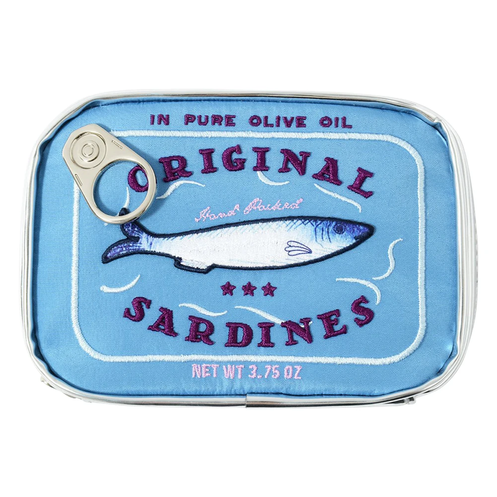 Canned Sardines Women Travel Cosmetic Bag Cute Toiletry Bag Creative Portable Fashion Zipper Multi-function for Weekend Vacation