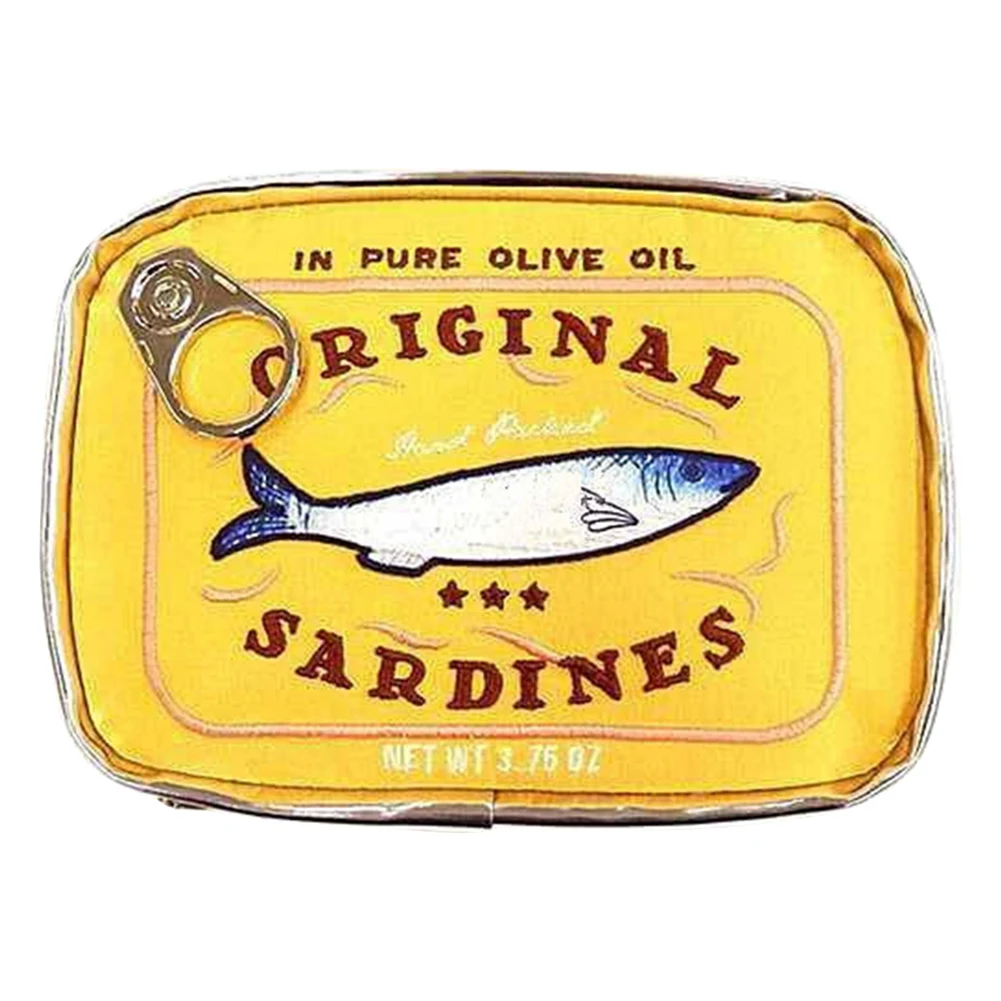 Canned Sardines Women Travel Cosmetic Bag Cute Toiletry Bag Creative Portable Fashion Zipper Multi-function for Weekend Vacation