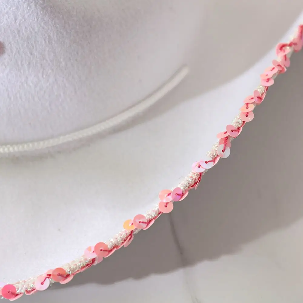 Summer Women Girls Adult Size Neck Draw String Adjustable Cow Girl Hat White Cowgirl Hat Cowboy Hat Pink Star