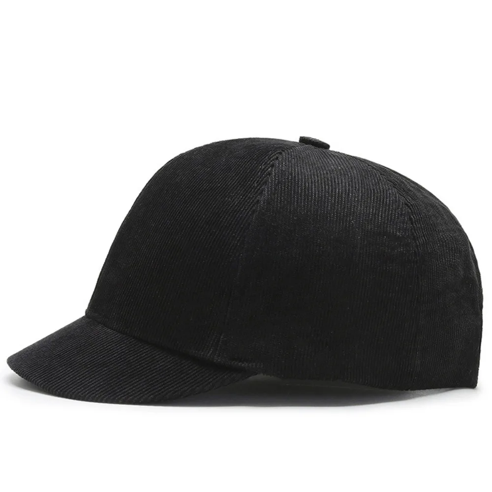 New Short Brim Solid Color Outdoor Shade Men Baseball Cap Spring Autumn Adjustable Korean Version Dad Hat Peaked Cap