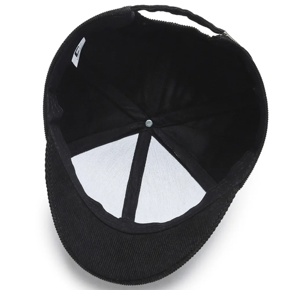 New Short Brim Solid Color Outdoor Shade Men Baseball Cap Spring Autumn Adjustable Korean Version Dad Hat Peaked Cap