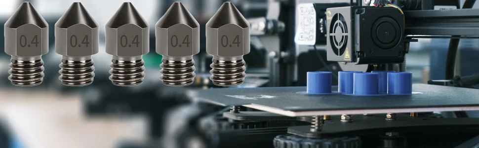 2/5/10PCS MK8 Hardened Steel Nozzles 0.2 0.4 0.6 0.8 1.0mm M6 Thread 1.75MM Filament for 3D printers Hotend CR10 Ender3