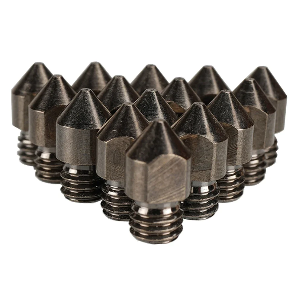 2/5/10PCS MK8 Hardened Steel Nozzles 0.2 0.4 0.6 0.8 1.0mm M6 Thread 1.75MM Filament for 3D printers Hotend CR10 Ender3