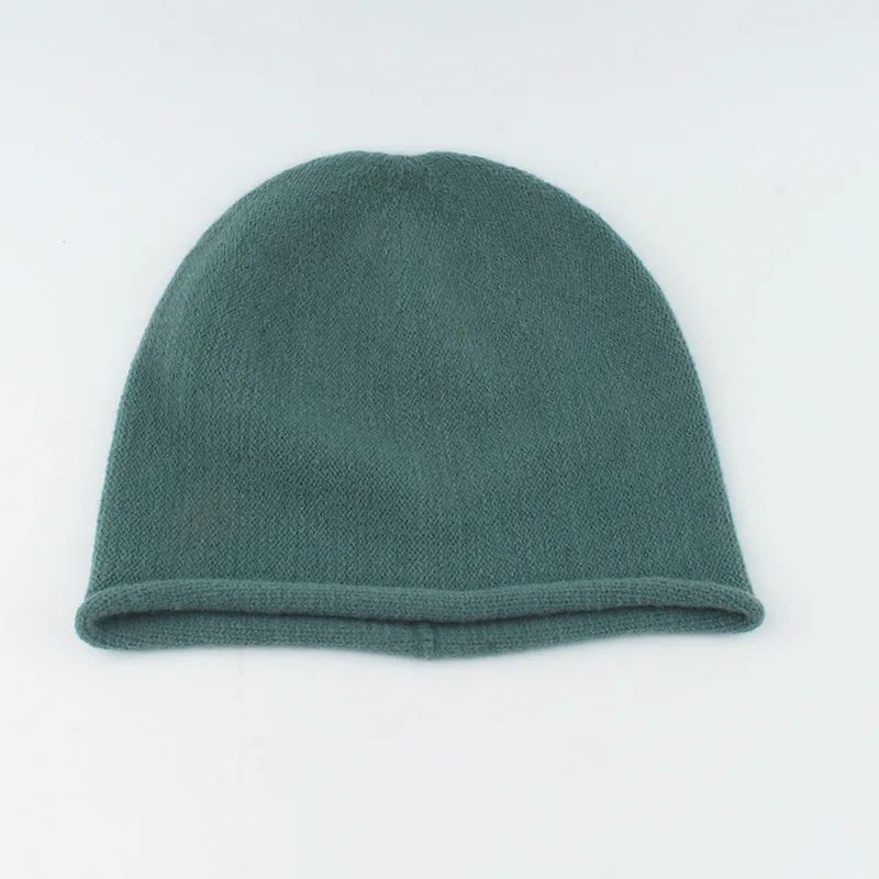 New Unisex Slouchy Edge Curl Autumn Hat Rabbit Fur Solid Color Soft Warm Beanies Winter Women's Cap Casual Skullies Gift Bonnets