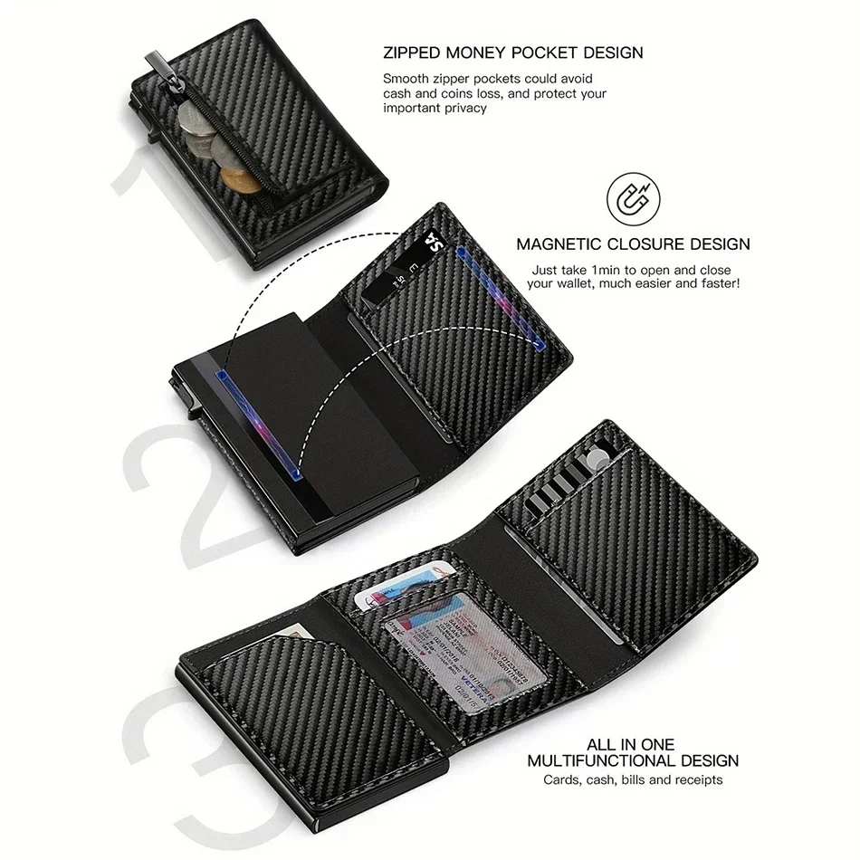 Anti-theft Wallet Men Rfid Credit Card Holder for Apple Airtag Men Bank Cardholder Case Slim Minimalist Smart Air Tag Wallet