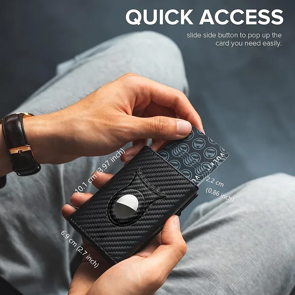 Anti-theft Wallet Men Rfid Credit Card Holder for Apple Airtag Men Bank Cardholder Case Slim Minimalist Smart Air Tag Wallet