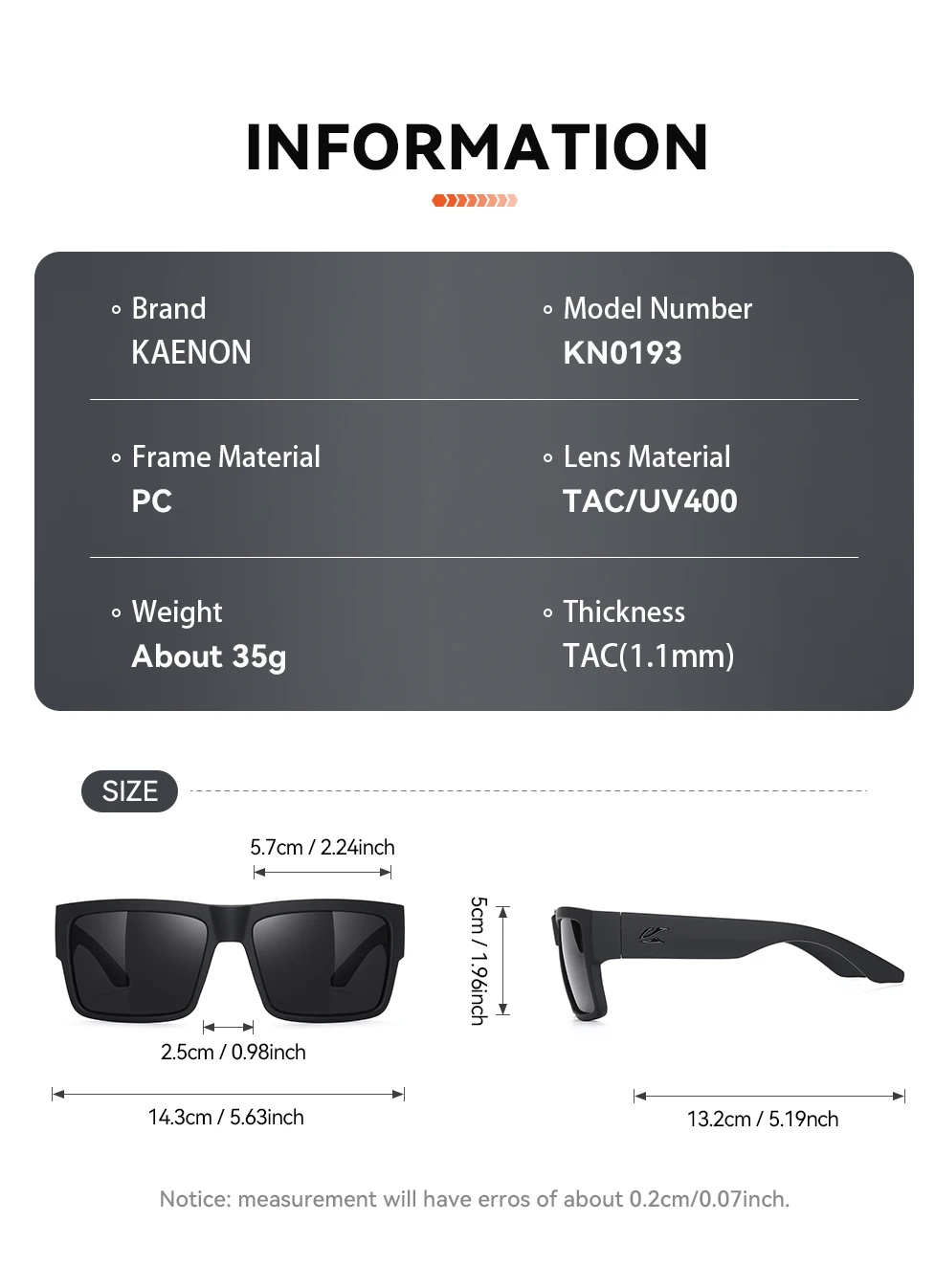 KAENON New Type Polarized Coated Sunglasses Fishing Men's Anti-Reflective Driving Sunglasses Wide Glasses Legs