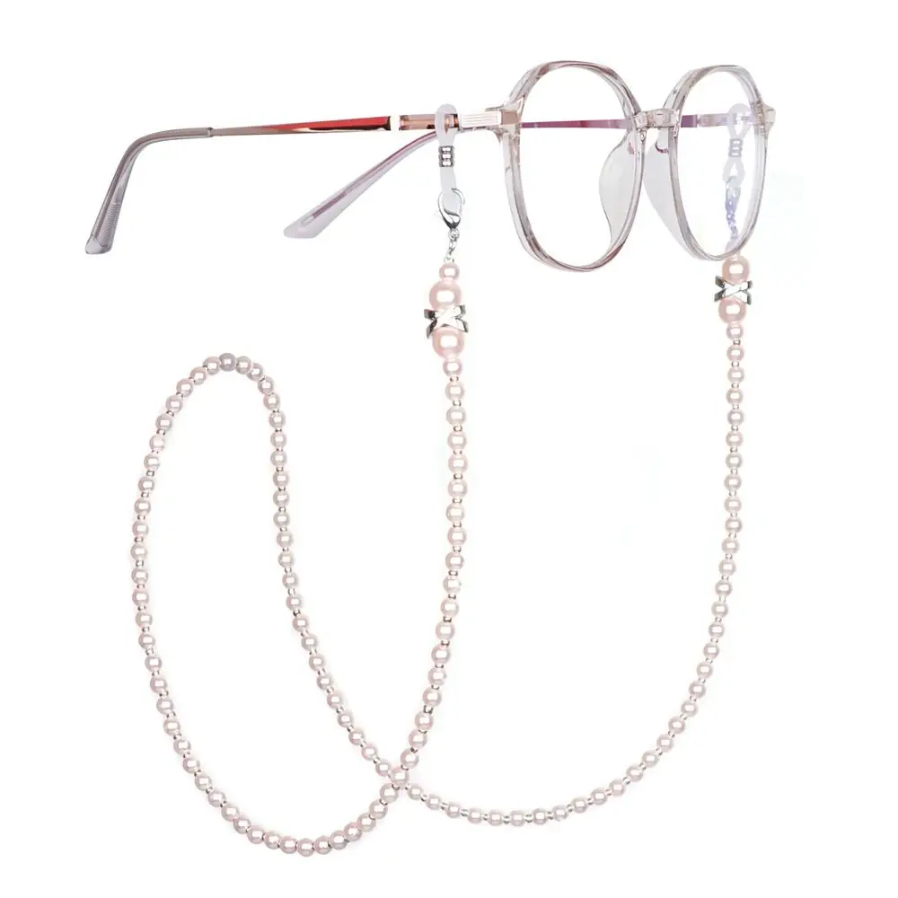 Imitation Pearl Reading Glasses Chain Glasses Accessories Beaded Chain Sunglass Lanyard Straps 75cm Eyeglasses Hanging Rope