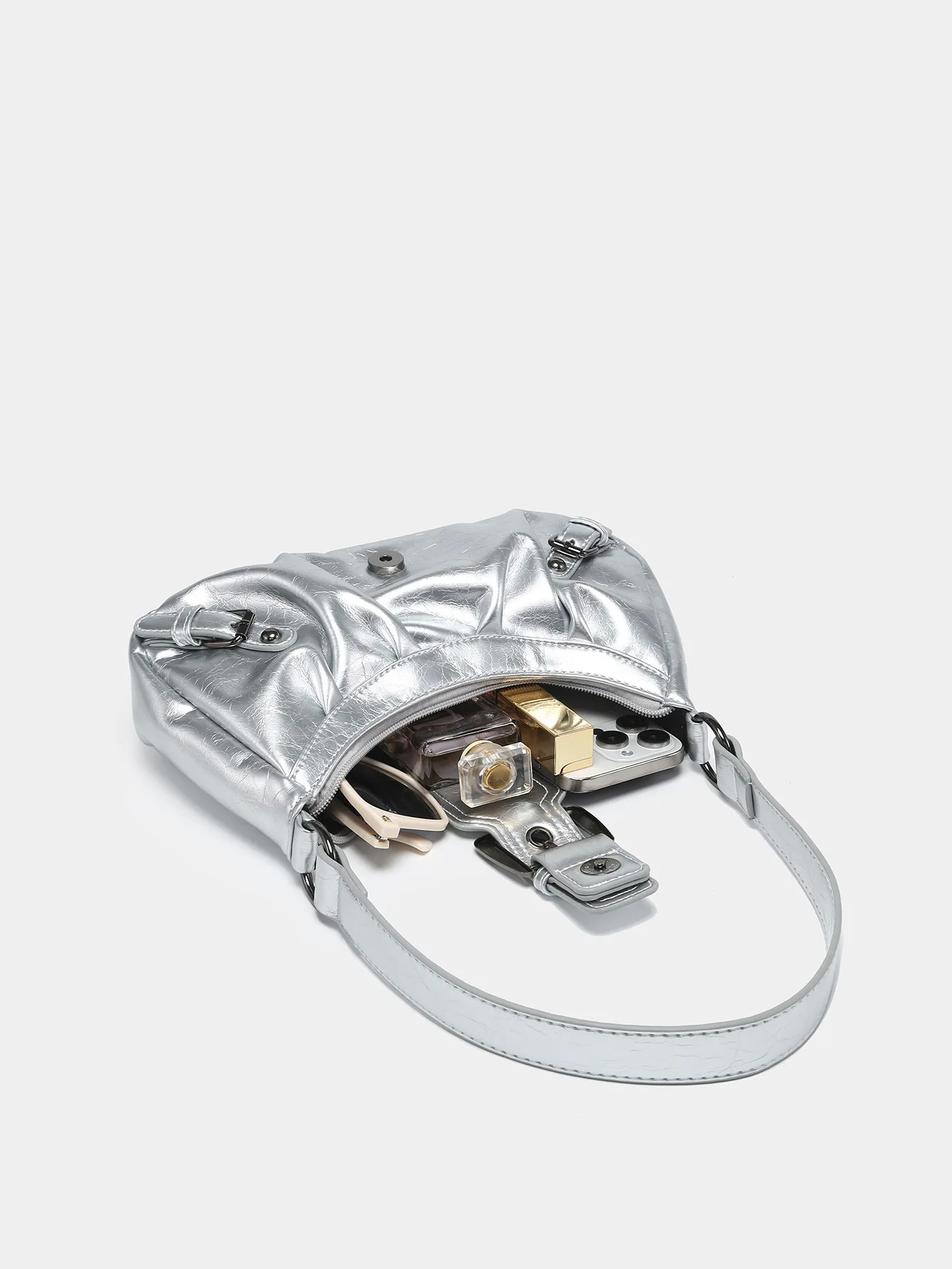 2024 Spring Hot Selling Maillard Style Retro Style Small Bag Spicy Girl Y2K Wasteland Style vintage Leather Shoulder Armpit Bag