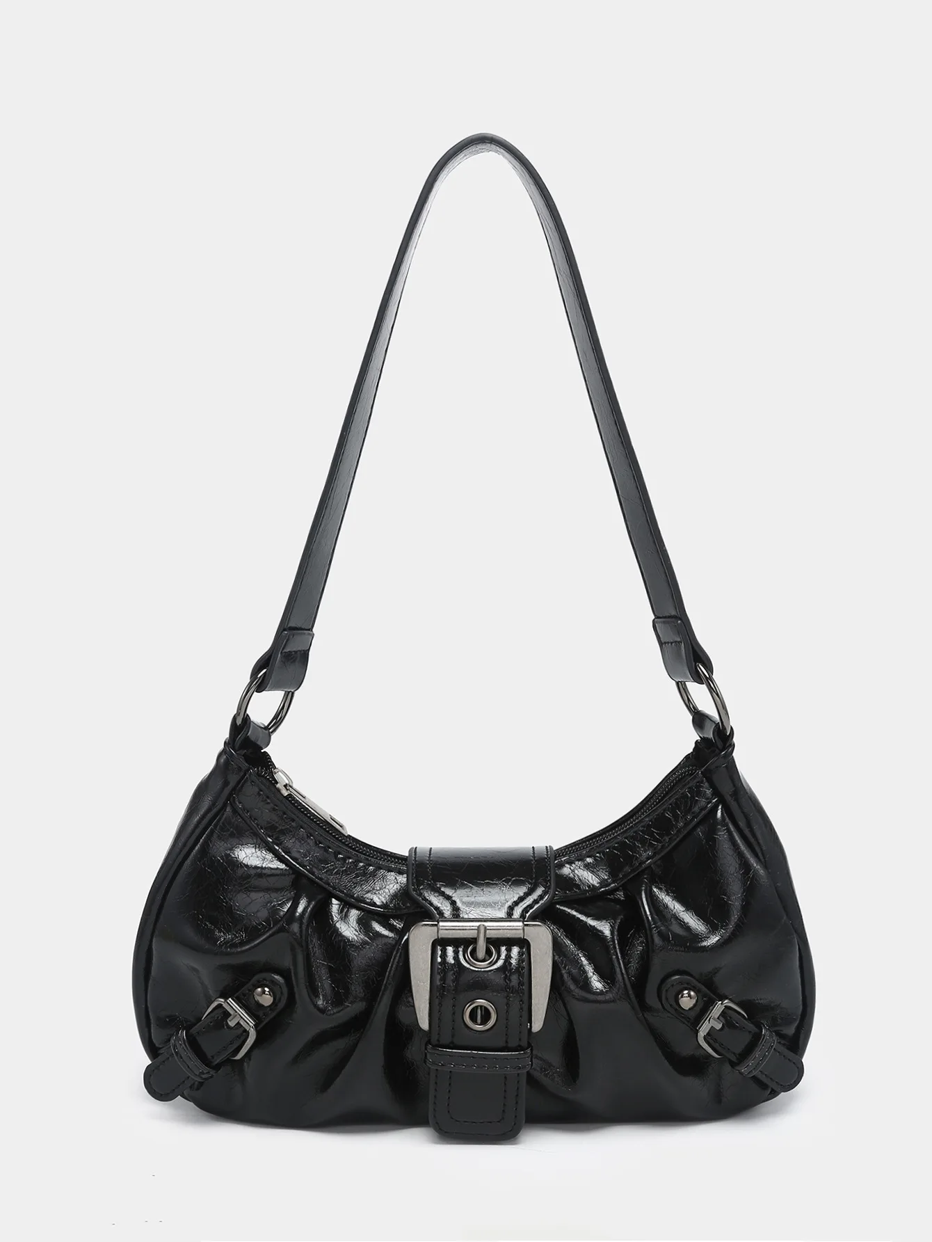 2024 Spring Hot Selling Maillard Style Retro Style Small Bag Spicy Girl Y2K Wasteland Style vintage Leather Shoulder Armpit Bag