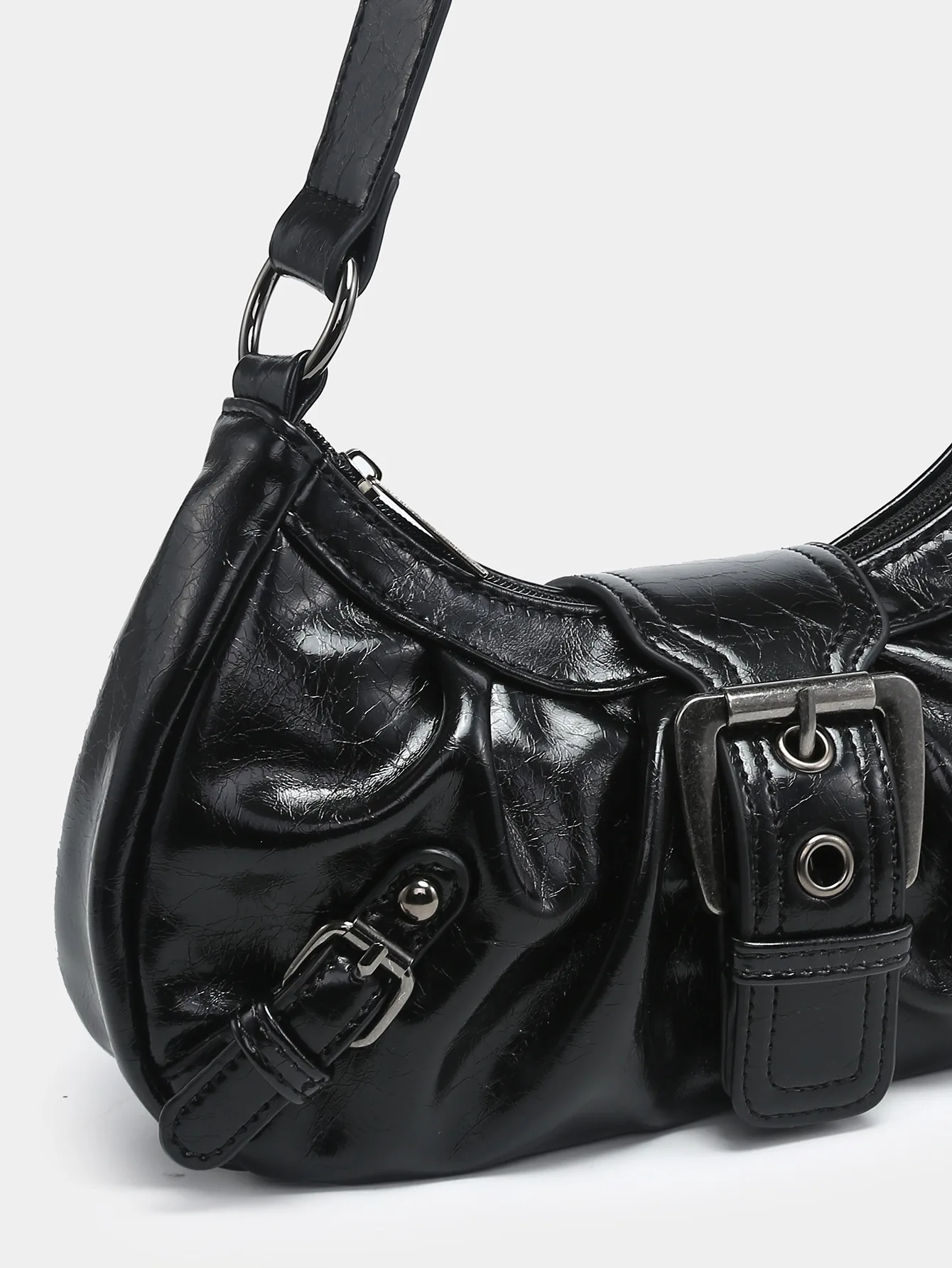 2024 Spring Hot Selling Maillard Style Retro Style Small Bag Spicy Girl Y2K Wasteland Style vintage Leather Shoulder Armpit Bag