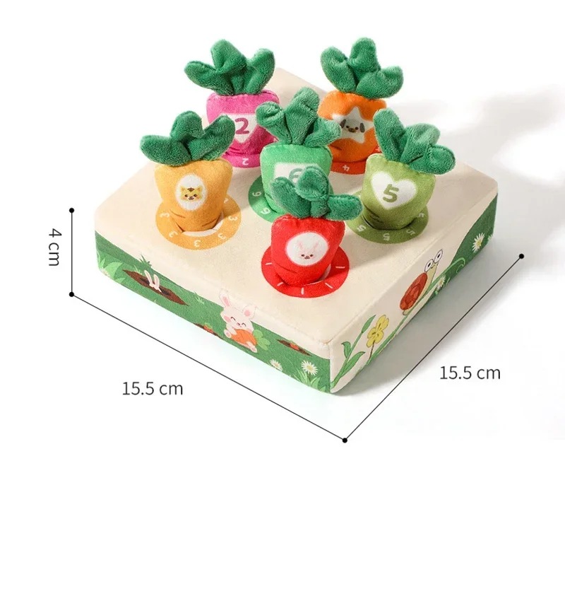 Baby Carrot Harvest Game Cotton Montessori Game Shape Color Classification Matching Puzzle Recognition 0-3 Baby Puzzle Toy