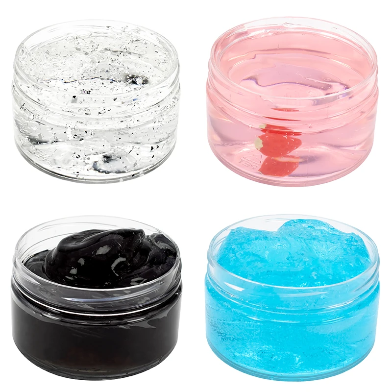 120ml Crystal Crunchy Slime Glimmer Super Soft Putty And Non-Sticky Jelly Clear Slime Plasticine Stress Relief Clay Party Favor